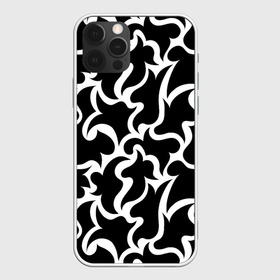 Чехол для iPhone 12 Pro Max с принтом Чёрно-белая мозаика в Новосибирске, Силикон |  | абстракция | белый | бесшовный | декоративный | дублировать | мозаика | орнамент | пазл | повторять | пятна | узор | чёрный