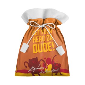 Подарочный 3D мешок с принтом Get your hero on DUDE в Новосибирске, 100% полиэстер | Размер: 29*39 см | Тематика изображения на принте: dude | vdpartat | время приключений | фин и джейк