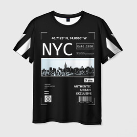 Мужская футболка 3D с принтом New-York Strips в Новосибирске, 100% полиэфир | прямой крой, круглый вырез горловины, длина до линии бедер | fashion | hypebeast | off | off white | streetwear | virgil abloh | white | вайт | итальянский | мода | офф | офф вайт | стаил | стритвир | уличный | урбан