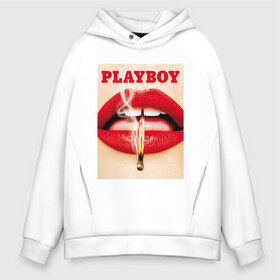 Мужское худи Oversize хлопок с принтом PLAYBOY в Новосибирске, френч-терри — 70% хлопок, 30% полиэстер. Мягкий теплый начес внутри —100% хлопок | боковые карманы, эластичные манжеты и нижняя кромка, капюшон на магнитной кнопке | brand | brazzers | fake taxi | faketaxi | fire | hub | kiss | mode | playboy | бразерс | бренд | губы | мода | поцелуй | фейк такси