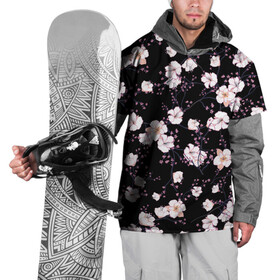Накидка на куртку 3D с принтом САКУРА | SAKURA в Новосибирске, 100% полиэстер |  | Тематика изображения на принте: chery | flowers | japan | sakura | вишня | растения | сакура | цветы | цветы сакуры | япония