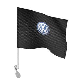 Флаг для автомобиля с принтом Volkswagen Logo | Фольксваген Лого в Новосибирске, 100% полиэстер | Размер: 30*21 см | amarok | arteon | caravelle | golf | polo | scirocco | teramont | tiguan | to | touareg | transporter | volkswagen | vw | авто | автомобиль | ам | бренд | карбон | машина | машины | народный автомобиль | фольксваген