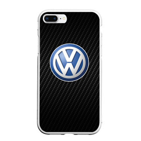 Чехол для iPhone 7Plus/8 Plus матовый с принтом Volkswagen Logo в Новосибирске, Силикон | Область печати: задняя сторона чехла, без боковых панелей | amarok | arteon | caravelle | golf | polo | scirocco | teramont | tiguan | to | touareg | transporter | volkswagen | vw | авто | автомобиль | ам | бренд | карбон | машина | машины | народный автомобиль | фольксваген