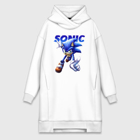 Платье-худи хлопок с принтом SONIC в Новосибирске,  |  | animal | games | hedgehog | sega | sonic | speed | speed sonic | быстрый ёж | ёж | ёжик | игры | персонаж | сега | синий ёж | скорость | соник