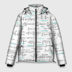 Мужская зимняя куртка 3D с принтом Математические формулы в Новосибирске, верх — 100% полиэстер; подкладка — 100% полиэстер; утеплитель — 100% полиэстер | длина ниже бедра, свободный силуэт Оверсайз. Есть воротник-стойка, отстегивающийся капюшон и ветрозащитная планка. 

Боковые карманы с листочкой на кнопках и внутренний карман на молнии. | алгебра | вычисления | геометрия | дроби | интегралы | матан | математика | студентам | формулы | школа | шпаргалка