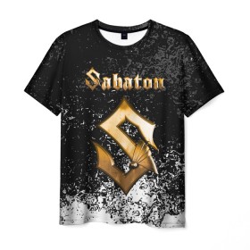 Мужская футболка 3D с принтом SABATON в Новосибирске, 100% полиэфир | прямой крой, круглый вырез горловины, длина до линии бедер | sabaton | skull | даниель муллбак | йоаким броден | крис рёланд | оскар монтелиус | пэр сундстрём | рикард сунден | сабатон | скелет | тоббе энглунд | томми юханссон | ханнес ван дал | черепа