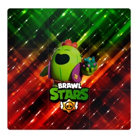 Магнитный плакат 3Х3 с принтом Brawn Stars Spike в Новосибирске, Полимерный материал с магнитным слоем | 9 деталей размером 9*9 см | Тематика изображения на принте: brawl | brawl stars | brawlstars | brawl_stars | jessie | poco | бравл | бравлстарс | поко