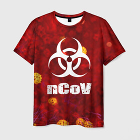 Мужская футболка 3D с принтом nCoV. в Новосибирске, 100% полиэфир | прямой крой, круглый вырез горловины, длина до линии бедер | coronavirus | plague inc | plague inc: evolved | вирус в китае | кнр | коронавирус | плагуе инк | плагуе инк: эволвед | эпидемия