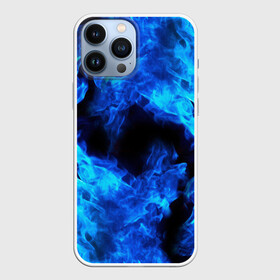 Чехол для iPhone 13 Pro Max с принтом СИНИЙ ОГОНЬ | BLUE FIRE в Новосибирске,  |  | bright | fire | flame | heat | light | texture | wildfire | искры | огненный | огонь | пламя | пожар | синий огонь | текстуры