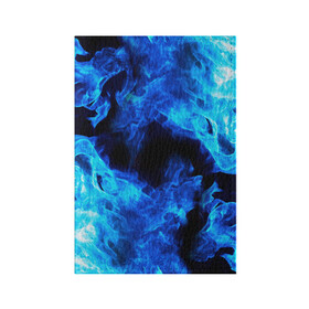 Обложка для паспорта матовая кожа с принтом СИНИЙ ОГОНЬ в Новосибирске, натуральная матовая кожа | размер 19,3 х 13,7 см; прозрачные пластиковые крепления | bright | fire | flame | heat | light | texture | wildfire | искры | огненный | огонь | пламя | пожар | синий огонь | текстуры