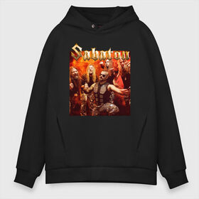 Мужское худи Oversize хлопок с принтом SABATON в Новосибирске, френч-терри — 70% хлопок, 30% полиэстер. Мягкий теплый начес внутри —100% хлопок | боковые карманы, эластичные манжеты и нижняя кромка, капюшон на магнитной кнопке | sabaton | даниель муллбак | йоаким броден | крис рёланд | оскар монтелиус | пэр сундстрём | рикард сунден | сабатон | тоббе энглунд | томми юханссон | ханнес ван дал