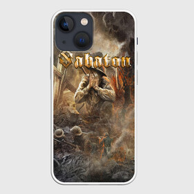 Чехол для iPhone 13 mini с принтом SABATON | САБАТОН (Z) в Новосибирске,  |  | sabaton | даниель муллбак | йоаким броден | крис рёланд | оскар монтелиус | пэр сундстрём | рикард сунден | сабатон | тоббе энглунд | томми юханссон | ханнес ван дал