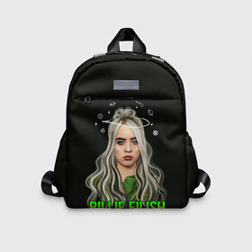 Детский рюкзак 3D с принтом BILLIE EILISH в Новосибирске, 100% полиэстер | лямки с регулируемой длиной, сверху петелька, чтобы рюкзак можно было повесить на вешалку. Основное отделение закрывается на молнию, как и внешний карман. Внутри дополнительный карман. По бокам два дополнительных кармашка | ayelish | bad guy | bellyache | bilie eilish | bilie elish | billie | billie eilish | eilish | electronic | elish | music | били айлиш | билли айлиш | эйлиш | элиш