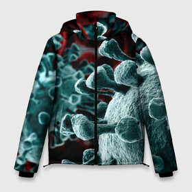 Мужская зимняя куртка 3D с принтом Коронавирус в Новосибирске, верх — 100% полиэстер; подкладка — 100% полиэстер; утеплитель — 100% полиэстер | длина ниже бедра, свободный силуэт Оверсайз. Есть воротник-стойка, отстегивающийся капюшон и ветрозащитная планка. 

Боковые карманы с листочкой на кнопках и внутренний карман на молнии. | Тематика изображения на принте: 2019   ncov | coronaviridae | coronavirus | covid | covid 19 | ncov | sars | virus | арт | биологическая опасность | болезнь | вирус | знак | карантин | корона | коронавирус | короновирус | мем | нков | нсов | пандемия | прикол | символ