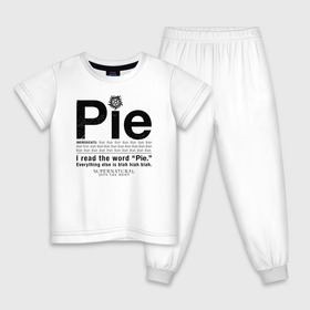 Детская пижама хлопок с принтом Pie в Новосибирске, 100% хлопок |  брюки и футболка прямого кроя, без карманов, на брюках мягкая резинка на поясе и по низу штанин
 | supernatural | vdzabma | сверхъестественное