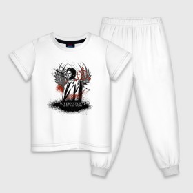 Детская пижама хлопок с принтом Castiel в Новосибирске, 100% хлопок |  брюки и футболка прямого кроя, без карманов, на брюках мягкая резинка на поясе и по низу штанин
 | castiel | supernatural | vdzabma | кастиэль | сверхъестественное