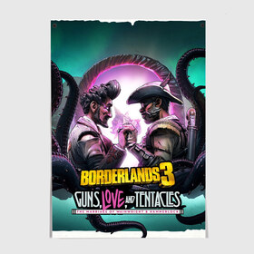 Постер с принтом borderlands 3 в Новосибирске, 100% бумага
 | бумага, плотность 150 мг. Матовая, но за счет высокого коэффициента гладкости имеет небольшой блеск и дает на свету блики, но в отличии от глянцевой бумаги не покрыта лаком | addon | borderlands | borderlands 3 | fps | game | games | guns love and tentacles | борда | бордерлэндс | игра | игры | любовь | пушки | тентакли