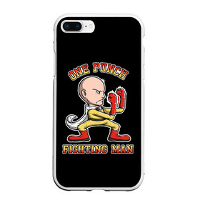 Чехол для iPhone 7Plus/8 Plus матовый с принтом ONE-PUNCH MAN в Новосибирске, Силикон | Область печати: задняя сторона чехла, без боковых панелей | one punch man | onepunchman | oppai | saitama | ван панч мен | ванпанчмен | макото миядзаки | сайтама | человек один удар