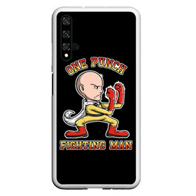 Чехол для Honor 20 с принтом ONE-PUNCH MAN в Новосибирске, Силикон | Область печати: задняя сторона чехла, без боковых панелей | Тематика изображения на принте: one punch man | onepunchman | oppai | saitama | ван панч мен | ванпанчмен | макото миядзаки | сайтама | человек один удар