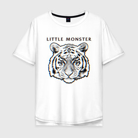 Мужская футболка хлопок Oversize с принтом Little Monster в Новосибирске, 100% хлопок | свободный крой, круглый ворот, “спинка” длиннее передней части | rock | royal blood | бен тетчер | королевская кровь | майк керр | рок | рок дуэт | рок музыка | рокеры