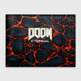 Обложка для студенческого билета с принтом DOOM: ETERNAL. в Новосибирске, натуральная кожа | Размер: 11*8 см; Печать на всей внешней стороне | Тематика изображения на принте: doom | doom eternal | game | дум | игра