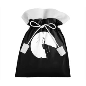 Подарочный 3D мешок с принтом Одинокий Пингвин в Новосибирске, 100% полиэстер | Размер: 29*39 см | Тематика изображения на принте: animal | art | bird | black | pinguin | space | stars | арт | горы | животное | животные | звезды | космос | крылья | луна | небо | пингвин | птица | темнота
