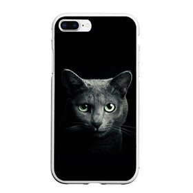 Чехол для iPhone 7Plus/8 Plus матовый с принтом Кот в Новосибирске, Силикон | Область печати: задняя сторона чехла, без боковых панелей | Тематика изображения на принте: animal | animals | beast | black | cat | kitten | британец | британка | животное | животные | зверек | зверь | кот | котейка | котенок | котики | котэ | кошка | кошки | черная