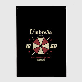 Постер с принтом Umbrella Corporation в Новосибирске, 100% бумага
 | бумага, плотность 150 мг. Матовая, но за счет высокого коэффициента гладкости имеет небольшой блеск и дает на свету блики, но в отличии от глянцевой бумаги не покрыта лаком | 2 | biohazard | claire | evil | horror | raccoon | resident | survival | t virus | t вирус | выживание | зла | кеннеди | клэр | леон | обитель | раккун | редфилд | скотт | ужас