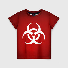 Детская футболка 3D с принтом Plague Inc (Коронавирус) в Новосибирске, 100% гипоаллергенный полиэфир | прямой крой, круглый вырез горловины, длина до линии бедер, чуть спущенное плечо, ткань немного тянется | Тематика изображения на принте: 2019 | biohazard | china | coronavirus | covid 19 | inc | medicine | ncov | ncov19 | ncov2019 | plague | survivor | virus | warning | вирус | китай | коронавирус | медик | медицина