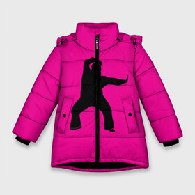 Зимняя куртка для девочек 3D с принтом Little Big - UNO - ПУХЛЯШ в Новосибирске, ткань верха — 100% полиэстер; подклад — 100% полиэстер, утеплитель — 100% полиэстер. | длина ниже бедра, удлиненная спинка, воротник стойка и отстегивающийся капюшон. Есть боковые карманы с листочкой на кнопках, утяжки по низу изделия и внутренний карман на молнии. 

Предусмотрены светоотражающий принт на спинке, радужный светоотражающий элемент на пуллере молнии и на резинке для утяжки. | Тематика изображения на принте: eurovision | little big | uno | евровидение 2020 | литл биг | пухляш | уно