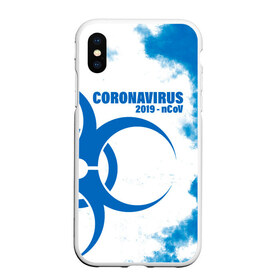 Чехол для iPhone XS Max матовый с принтом Coronavirus 2019 - nCoV в Новосибирске, Силикон | Область печати: задняя сторона чехла, без боковых панелей | Тематика изображения на принте: 2019   ncov | coronavirus | covid | covid 19 | ncov | virus | арт | биологическая опасность | болезнь | вирус | знак | карантин | корона | коронавирус | короновирус | мем | мой руки | оставайся дома | пандемия | помой руки