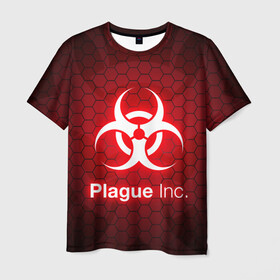 Мужская футболка 3D с принтом PLAGUE INC в Новосибирске, 100% полиэфир | прямой крой, круглый вырез горловины, длина до линии бедер | inc evolved | plague evolved | plague inc | plague inc evolved | plague пк. | игра вирус