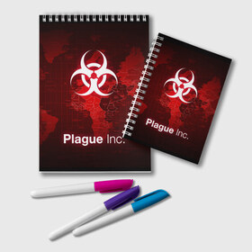 Блокнот с принтом PLAGUE INC в Новосибирске, 100% бумага | 48 листов, плотность листов — 60 г/м2, плотность картонной обложки — 250 г/м2. Листы скреплены удобной пружинной спиралью. Цвет линий — светло-серый
 | inc evolved | plague evolved | plague inc | plague inc evolved | plague пк. | игра вирус