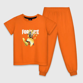 Детская пижама хлопок с принтом Fortnite в Новосибирске, 100% хлопок |  брюки и футболка прямого кроя, без карманов, на брюках мягкая резинка на поясе и по низу штанин
 | 