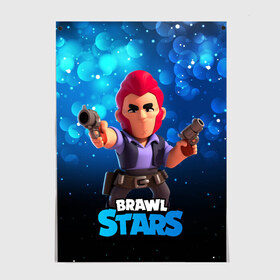 Постер с принтом Brawl Stars Colt (Кольт) в Новосибирске, 100% бумага
 | бумага, плотность 150 мг. Матовая, но за счет высокого коэффициента гладкости имеет небольшой блеск и дает на свету блики, но в отличии от глянцевой бумаги не покрыта лаком | brawl | brawl stars | brawlstars | brawlstarsmemes | brawl_stars | clashofclans | clashroyale | colt | plp | supercell | бравл | бравлстарс | кольт