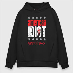 Мужское худи Oversize хлопок с принтом Green Day в Новосибирске, френч-терри — 70% хлопок, 30% полиэстер. Мягкий теплый начес внутри —100% хлопок | боковые карманы, эластичные манжеты и нижняя кромка, капюшон на магнитной кнопке | american idiot | green day | heavy metal | metal | rock | альтернатива | грин дэй | группа | метал | музыка | рок | трэш метал | хеви метал