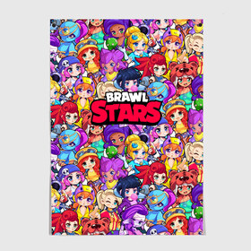 Постер с принтом BrawlStars Girls (Oko) в Новосибирске, 100% бумага
 | бумага, плотность 150 мг. Матовая, но за счет высокого коэффициента гладкости имеет небольшой блеск и дает на свету блики, но в отличии от глянцевой бумаги не покрыта лаком | 8 | bit | brawl | brawlstars | bs | girls | oko | stars | virus | бит | бравл | бравлеры | бравлстарс | бравлы | браво | бровл | броул | броулбол | бс | вирус | все | герои | девочки | игра | коллаж | много | мультик | обои | образ | око |