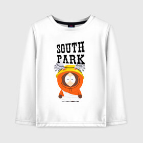 Детский лонгслив хлопок с принтом South Park Кенни в Новосибирске, 100% хлопок | круглый вырез горловины, полуприлегающий силуэт, длина до линии бедер | south park | баттерс | кайл | кени | кеннет | кенни | мультик | саус парк | стэнли | эрик | южный парк