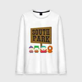 Мужской лонгслив хлопок с принтом South Park. в Новосибирске, 100% хлопок |  | south park | американская культура | американский мультсериал | колорадо | пародия | саус парк | саут парк | черный юмор | четыре мальчика | шоу | южный парк