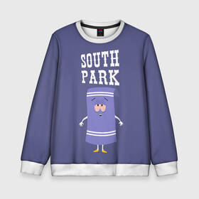 Детский свитшот 3D с принтом South Park Полотенчико в Новосибирске, 100% полиэстер | свободная посадка, прямой крой, мягкая тканевая резинка на рукавах и понизу свитшота | south park | баттерс | кайл | кени | кеннет | кенни | мультик | саус парк | стэнли | эрик | южный парк