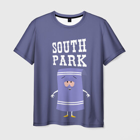 Мужская футболка 3D с принтом South Park Полотенчико в Новосибирске, 100% полиэфир | прямой крой, круглый вырез горловины, длина до линии бедер | Тематика изображения на принте: south park | баттерс | кайл | кени | кеннет | кенни | мультик | саус парк | стэнли | эрик | южный парк