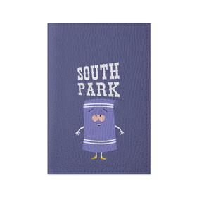 Обложка для паспорта матовая кожа с принтом South Park Полотенчико в Новосибирске, натуральная матовая кожа | размер 19,3 х 13,7 см; прозрачные пластиковые крепления | south park | баттерс | кайл | кени | кеннет | кенни | мультик | саус парк | стэнли | эрик | южный парк