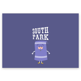 Поздравительная открытка с принтом South Park Полотенчико в Новосибирске, 100% бумага | плотность бумаги 280 г/м2, матовая, на обратной стороне линовка и место для марки
 | Тематика изображения на принте: south park | баттерс | кайл | кени | кеннет | кенни | мультик | саус парк | стэнли | эрик | южный парк