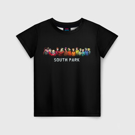 Детская футболка 3D с принтом ЮЖНЫЙ ПАРК в Новосибирске, 100% гипоаллергенный полиэфир | прямой крой, круглый вырез горловины, длина до линии бедер, чуть спущенное плечо, ткань немного тянется | kenny | south park | кенни | мультфильмы | саус парк | южный парк