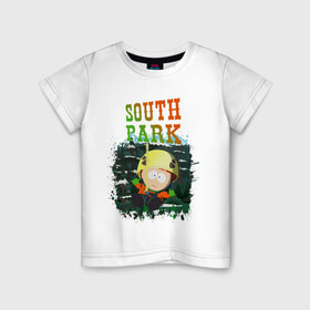 Детская футболка хлопок с принтом South Park в Новосибирске, 100% хлопок | круглый вырез горловины, полуприлегающий силуэт, длина до линии бедер | Тематика изображения на принте: south park | баттерс | кайл | картман | картмен | кени | кеннет | кенни | мультик | саус парк | стэнли | эрик | южный парк