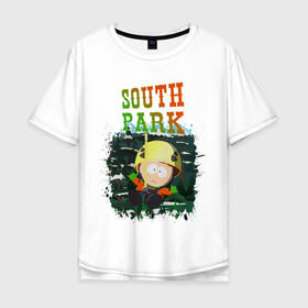 Мужская футболка хлопок Oversize с принтом South Park в Новосибирске, 100% хлопок | свободный крой, круглый ворот, “спинка” длиннее передней части | south park | баттерс | кайл | картман | картмен | кени | кеннет | кенни | мультик | саус парк | стэнли | эрик | южный парк
