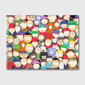 Альбом для рисования с принтом South Park персонажи в Новосибирске, 100% бумага
 | матовая бумага, плотность 200 мг. | park | south | south park | брофловски | герои | кайл | картман | кени | марж | они убили кени | парк | персонажи | ренди | рэнди | сволочи | стен | стэнн | южный | южный парк