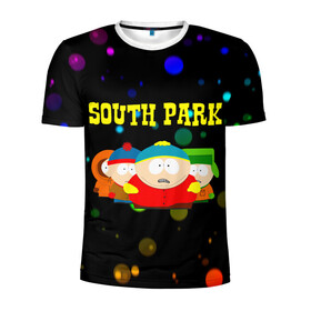 Мужская футболка 3D спортивная с принтом South Park. в Новосибирске, 100% полиэстер с улучшенными характеристиками | приталенный силуэт, круглая горловина, широкие плечи, сужается к линии бедра | Тематика изображения на принте: south park | американская культура | американский мультсериал | колорадо | пародия | саус парк | саут парк | черный юмор | четыре мальчика | шоу | южный парк