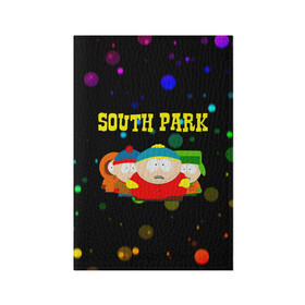 Обложка для паспорта матовая кожа с принтом South Park. в Новосибирске, натуральная матовая кожа | размер 19,3 х 13,7 см; прозрачные пластиковые крепления | Тематика изображения на принте: south park | американская культура | американский мультсериал | колорадо | пародия | саус парк | саут парк | черный юмор | четыре мальчика | шоу | южный парк