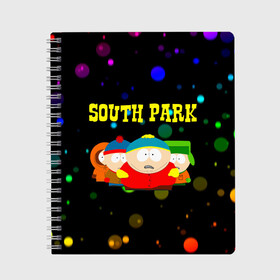 Тетрадь с принтом South Park в Новосибирске, 100% бумага | 48 листов, плотность листов — 60 г/м2, плотность картонной обложки — 250 г/м2. Листы скреплены сбоку удобной пружинной спиралью. Уголки страниц и обложки скругленные. Цвет линий — светло-серый
 | south park | американская культура | американский мультсериал | колорадо | пародия | саус парк | саут парк | черный юмор | четыре мальчика | шоу | южный парк